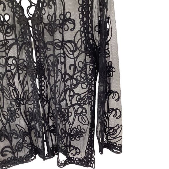 Valenti sheer top/jacket embroidered small. 0216 - Picture 6 of 7